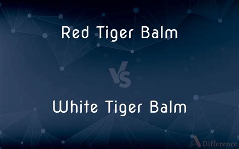 difference between white tiger balm and red|Tiger Balm Red vs White: Understanding the Key Differences.